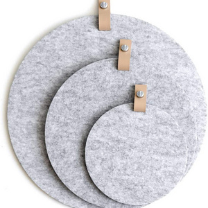 wall decoration 3d board photo display Decorative circle bulletin Board custom felt pin board