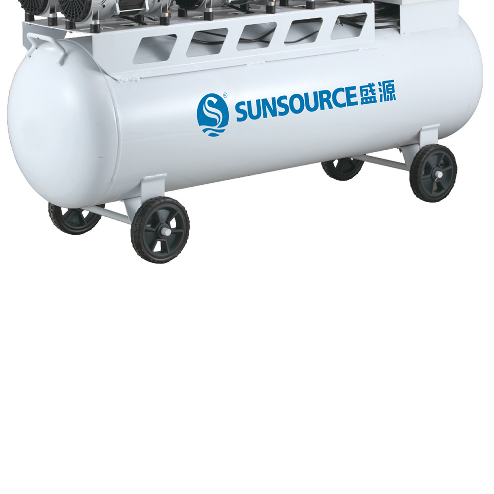 Big 300Liter High Quality Piston Air Compressor High Pressure 8Bar 9Kw 12.1Hp 10.8Kw 14.5Hp Oil Free Compressor