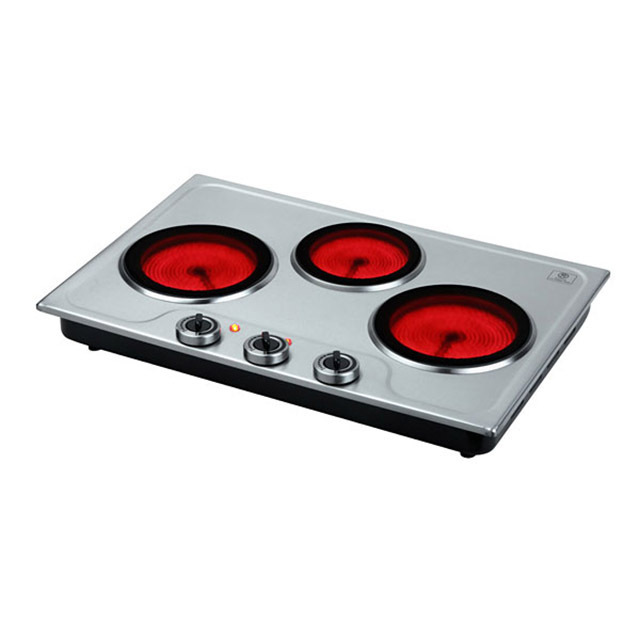 Triple electric ceramic stove