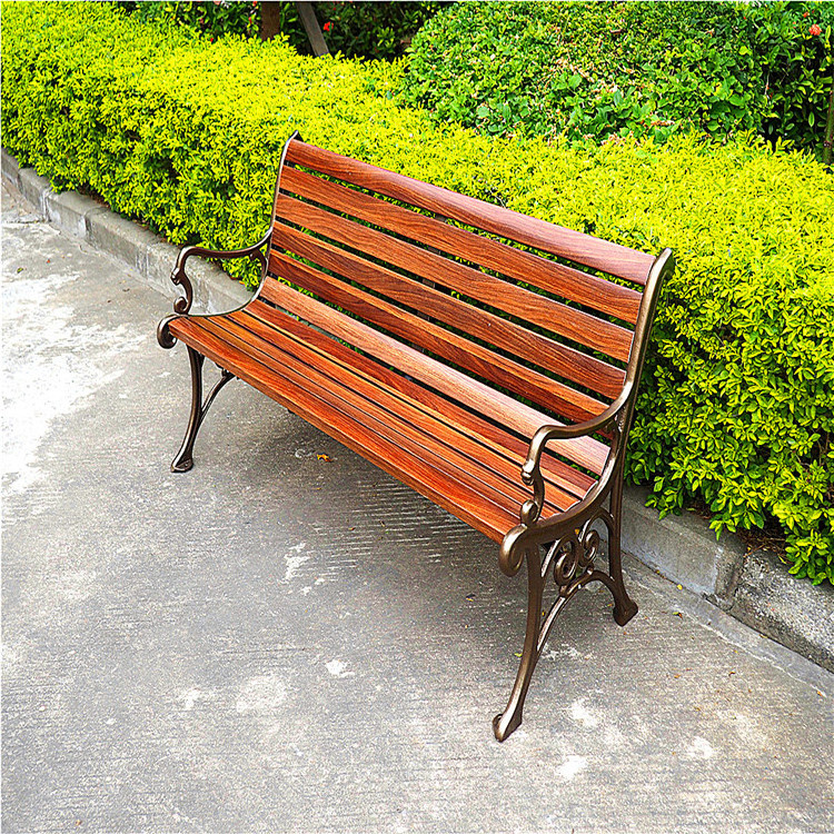 Recycled carbon fiber wood slats picnic leisure stainless steel seating park bench for outdoor furniture products