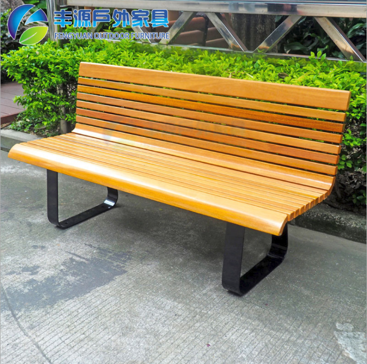 Factory Customized wooden Modern Park Bench Long Bench Street Furniture Patio Outdoor Bench Sofa Set Furniture