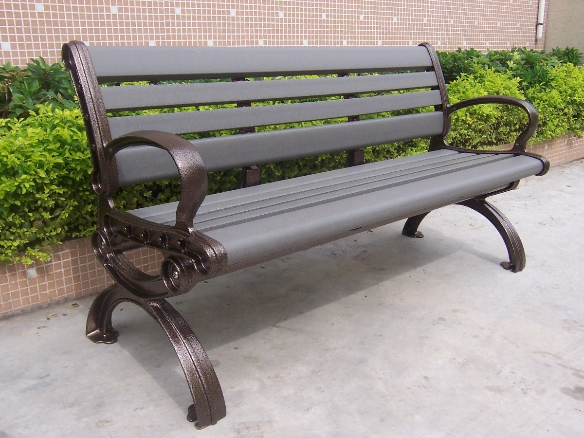 Promotion Factory wholesale patio public street furniture bench with cast aluminum leg wooden garden park benches