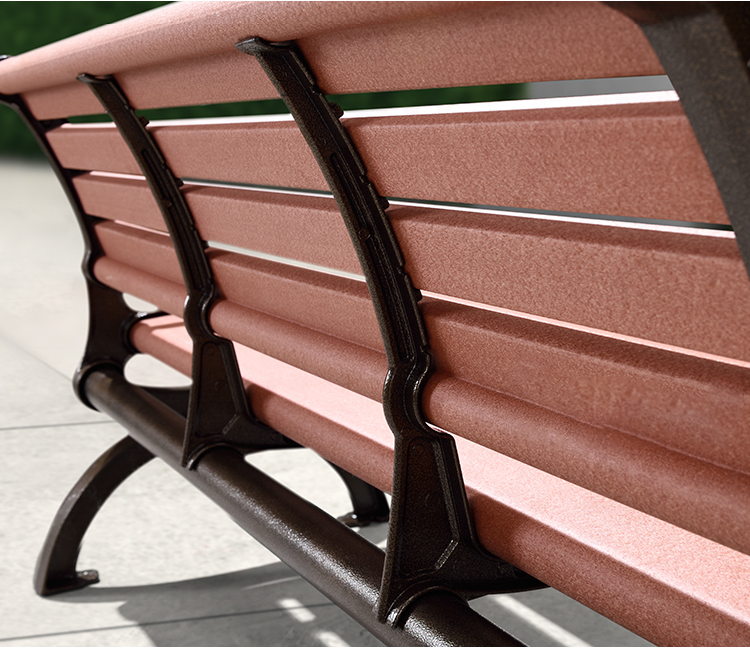 Unique Outdoor Furniture Recycled plastic wood PE Leisure Park Street Benches