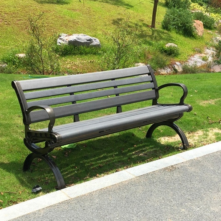 New Product Recycled Plastic HDPE Park Furniture Street Long Recyle Plastic Wood Garden Outdoor Benches With High Quality