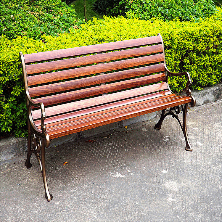 Recycled carbon fiber wood slats picnic leisure stainless steel seating park bench for outdoor furniture products