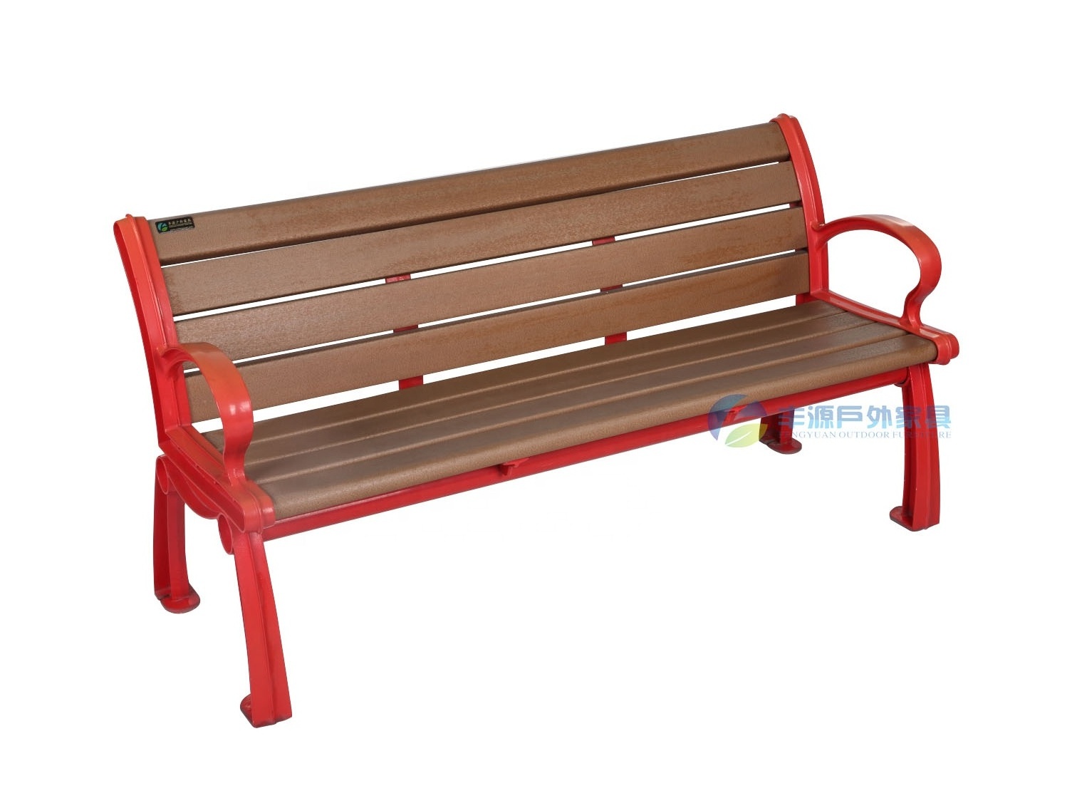 Aluminum Ends outdoor plastic wood benches seating garden patio metal waiting park bench