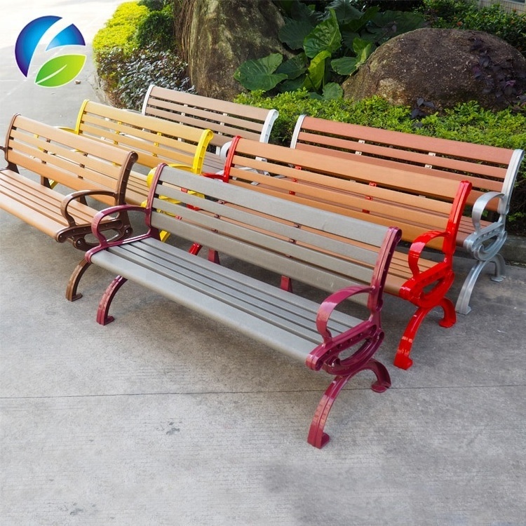 New Product Recycled Plastic HDPE Park Furniture Street Long Recyle Plastic Wood Garden Outdoor Benches With High Quality