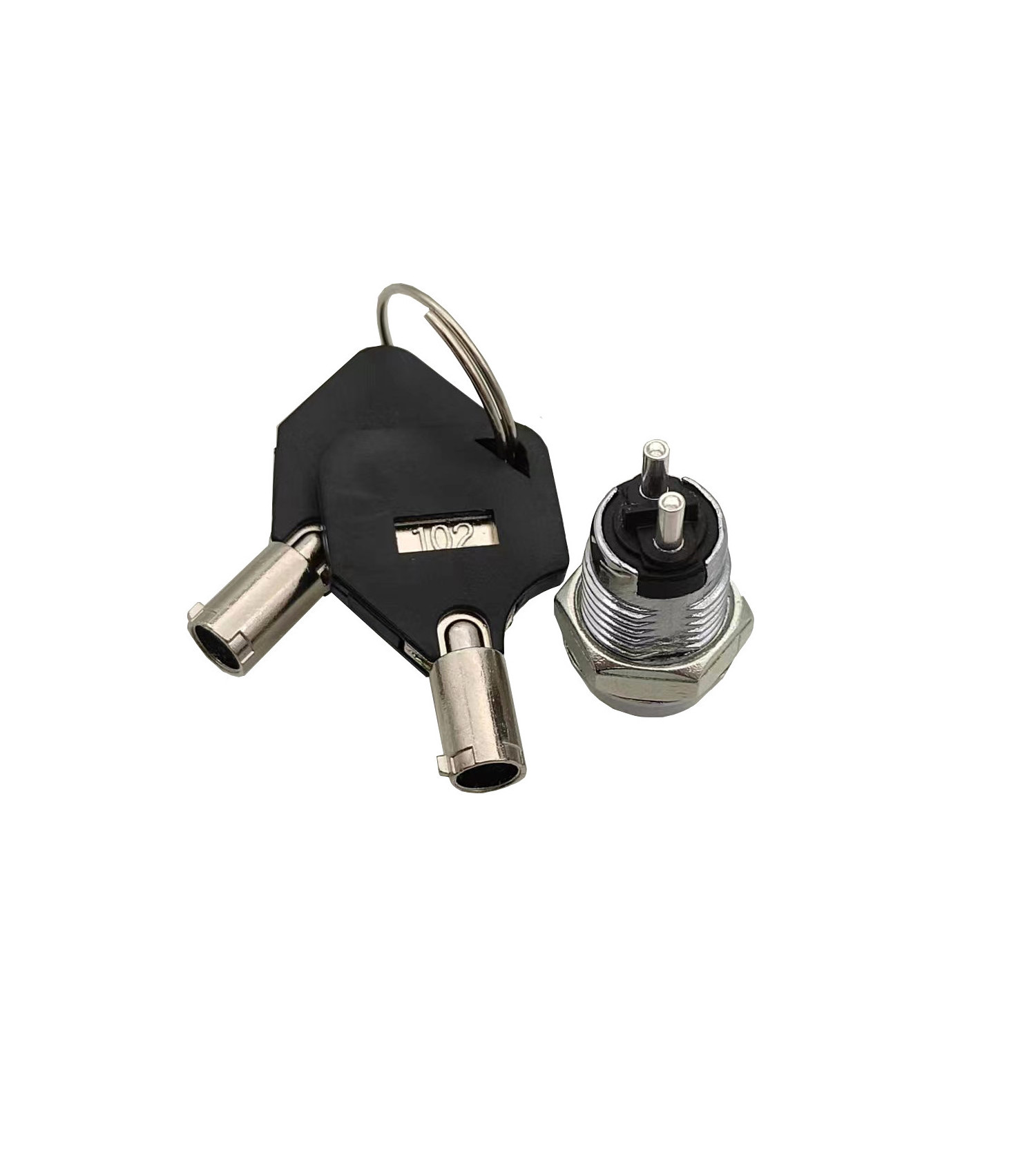 12mm 2 Position Lock Knob Metal Rotary Switch