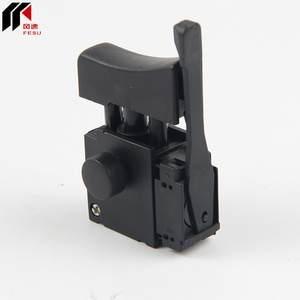 Ac trigger switch with thumbwheel for limiting actuator travel