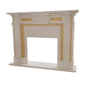 Fireplace Marble France Indoor MX004 White and Beige Standing Fireplace Other Fireplaces FIRST Stone Modern 3 Years