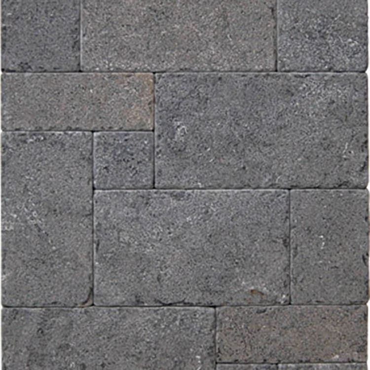 Natural Wholesale Cheap Black Limestone French Pattern Flagstone