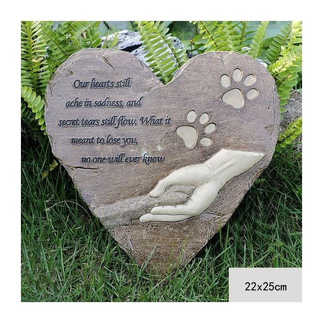 Lows Dekorasi Resin Stepping Stone Angel Wings Pet Memorial Stones