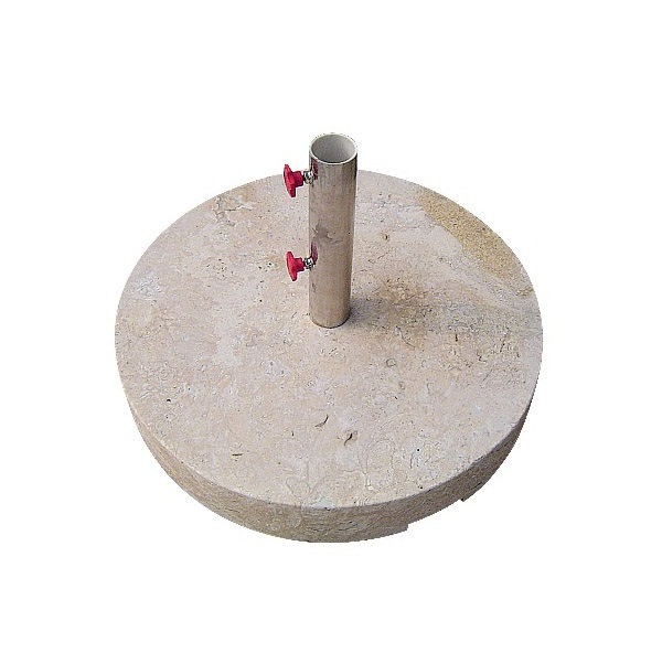 Natural Travertine Stone Garden Umbrella Stand Outdoor Base Parts