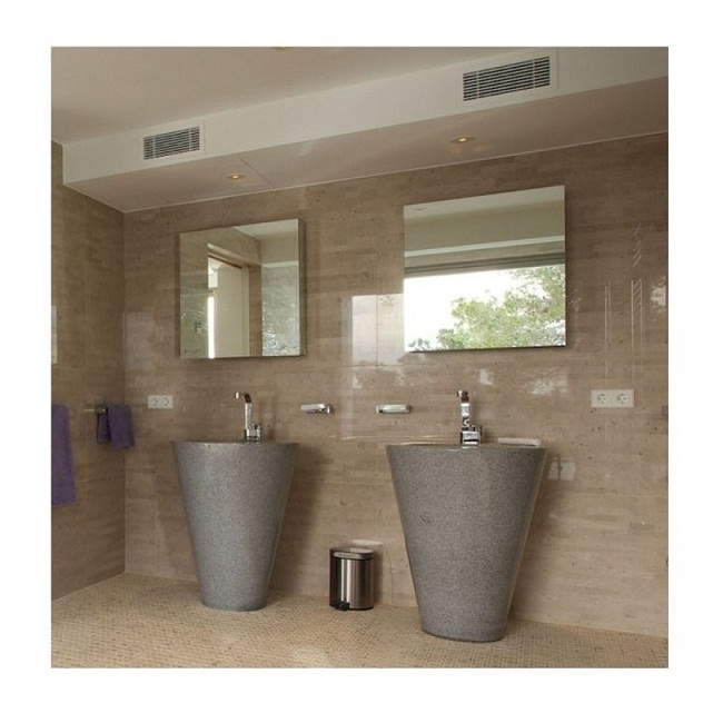 Wholesale Granite Stone Bathroom Modern Cone Pedestal Sink