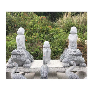 Natural Granite Marble Stone Carved Little Shaolin Buddha Baby Monk Statues Miniature Figurines Sculpture