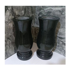 China Black Granite Cemetery Tombstones And Monuments Grave Memorial Vases In Marble For Graves