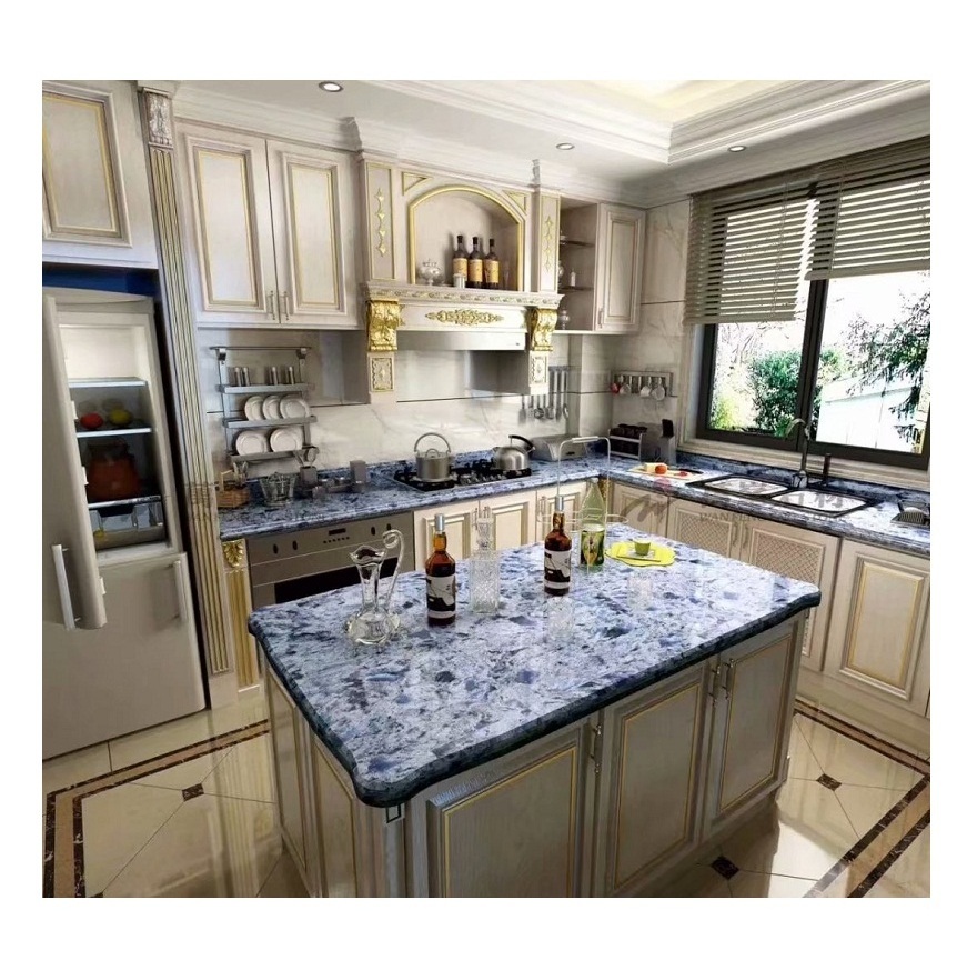 Yellow Granite Prefabricated Counter Top Kitchen Granite Countertop FIRST Stone Ogee Edge or by Order Polished 3 Years SKT017 CE