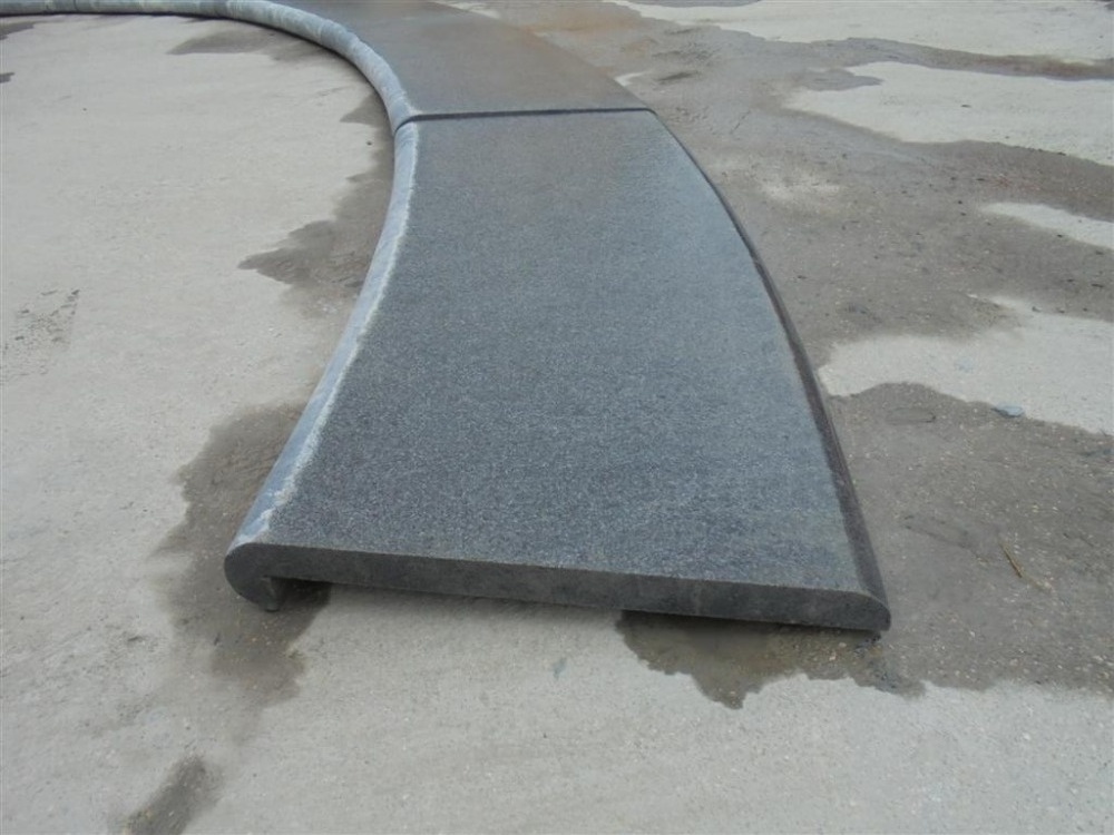 Black Granite Swimming Pool Half Bullnose Border Coping Tile