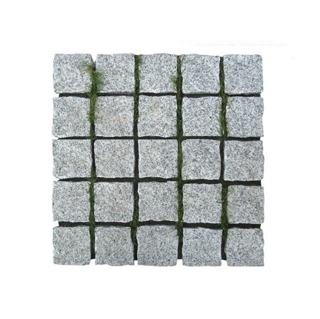 Cheap Pavement Granite Stone 603 Landscape Interlocking Cobblestones On Mesh Outdoor Pavers tiles For Sale