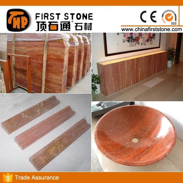 Red Alicante Marble Flooring, Natural Stone Red Marble Slab