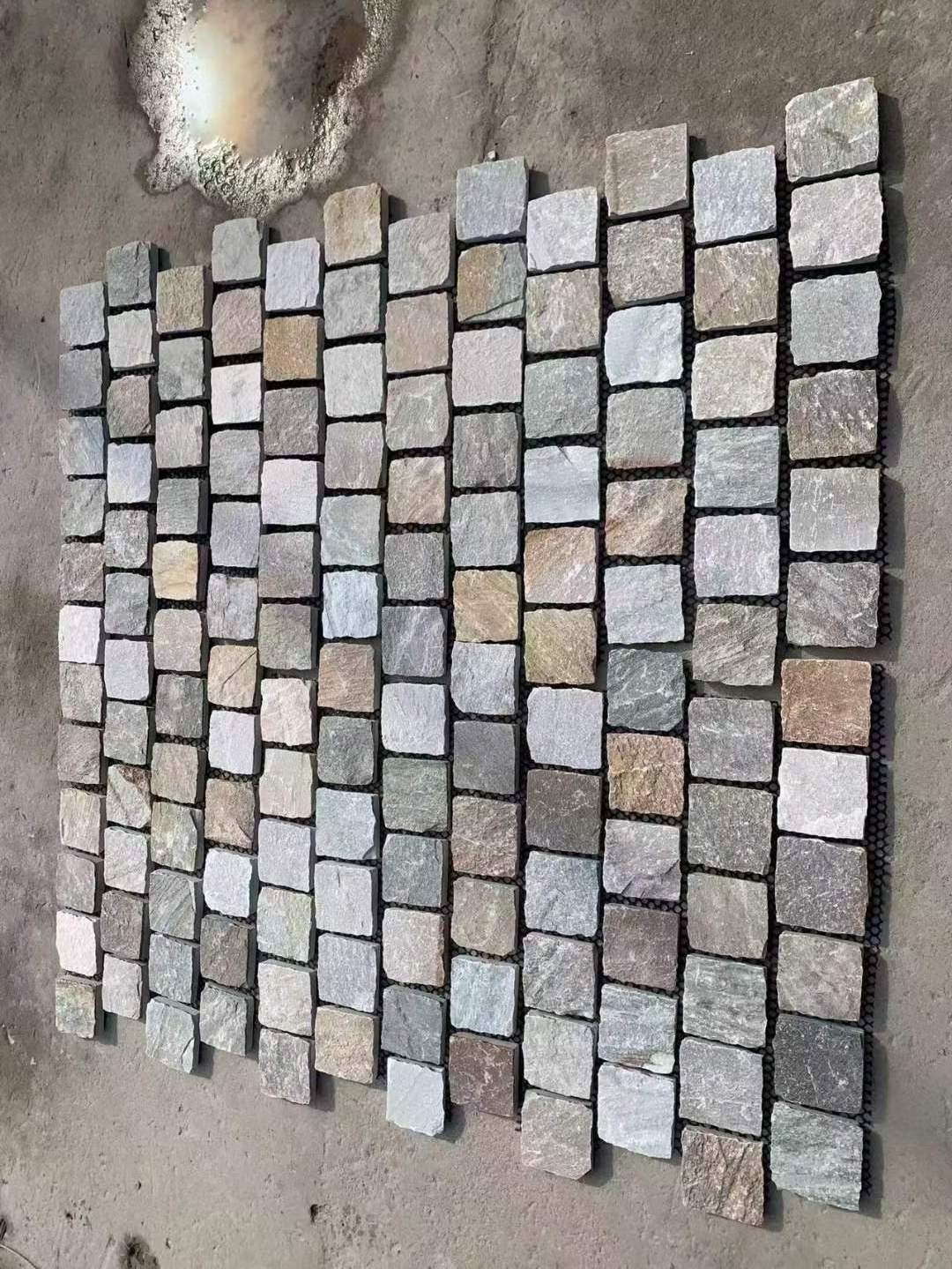 Flagstone Paver With Mesh Backing Cheap Natural Slate Quartzite Yard Paving Stone Tiles For Garden Decoration