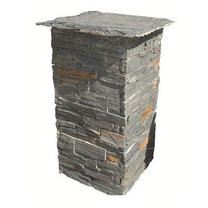 Garden Fence Slate Culture Stone Post Column Cement Culture Stone Pillar Square Column Column 3 FIRST Stone Outdoor Decoration