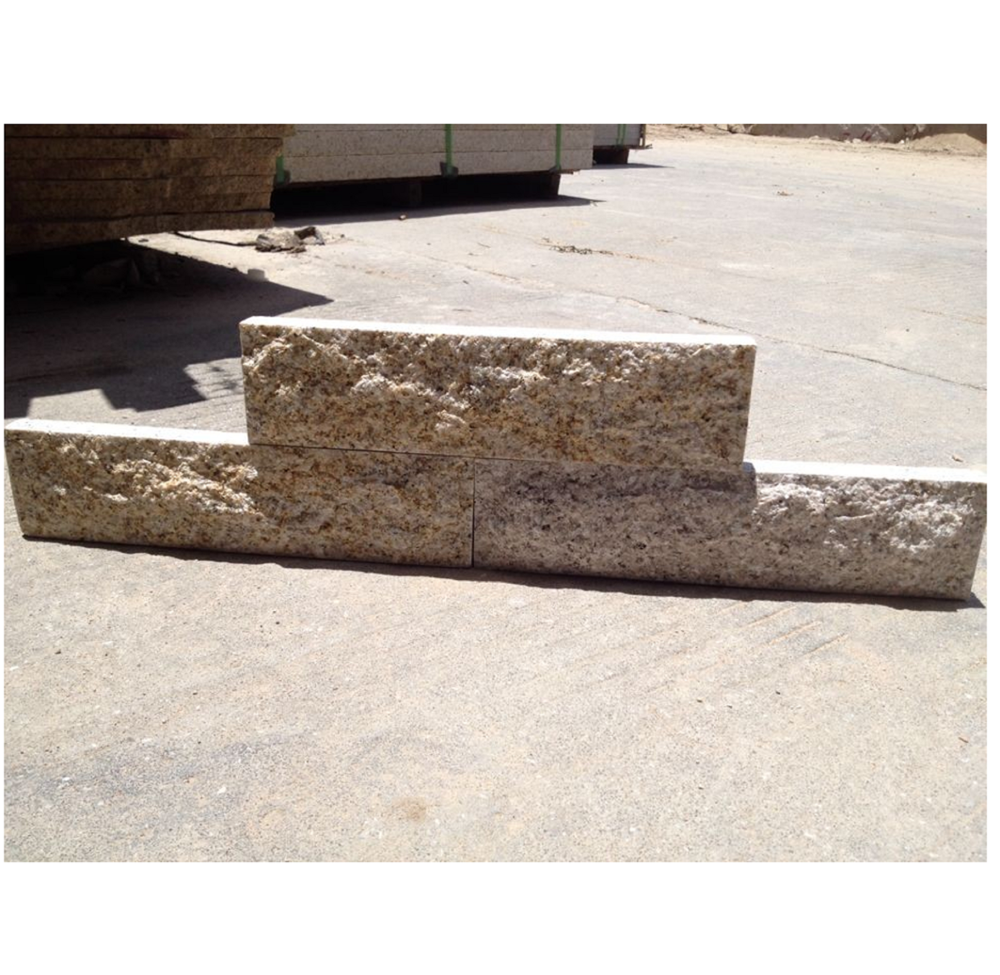 Rusty Gold Rock Face Wall Pillar or Fence  Cladding Stone G682  Mushroom Stone