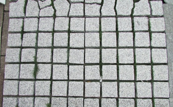 Cheap Pavement Granite Stone 603 Landscape Interlocking Cobblestones On Mesh Outdoor Pavers tiles For Sale