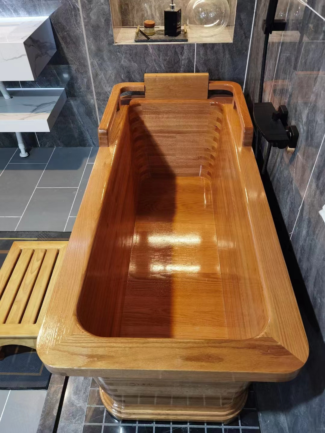 Supplier Wood Freestanding Soaking Bathtubs Wooden Barrel Bath Tub Price