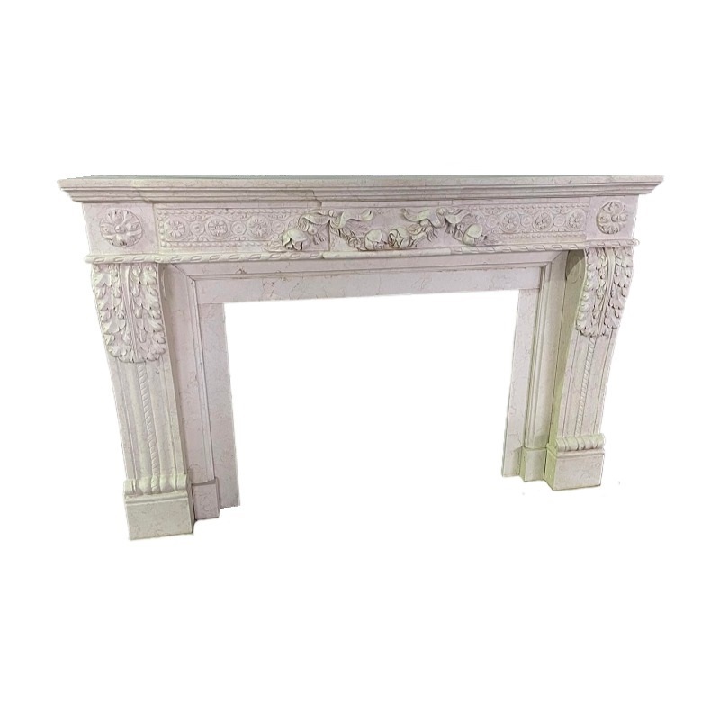 MFC140 Beige Travertine Fireplace Marble Fireplace Turkey