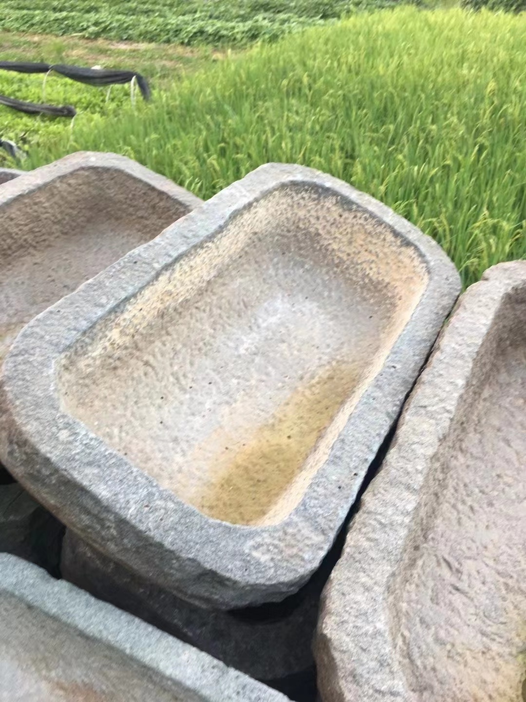 Garden Decoration Rectangular Planter Pots Antique Old Stone Carving Cattle Pig Water Troughs For Sale Trade