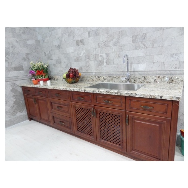 Yellow Granite Prefabricated Counter Top Kitchen Granite Countertop FIRST Stone Ogee Edge or by Order Polished 3 Years SKT017 CE