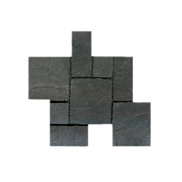 2022 Outdoor and Indoor Natural Blue  and Black  Slate Limestone Travertine FSMT-S058 Black Slate French Pattern Pavers