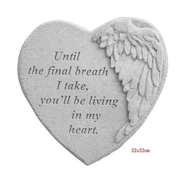 Lows Dekorasi Resin Stepping Stone Angel Wings Pet Memorial Stones