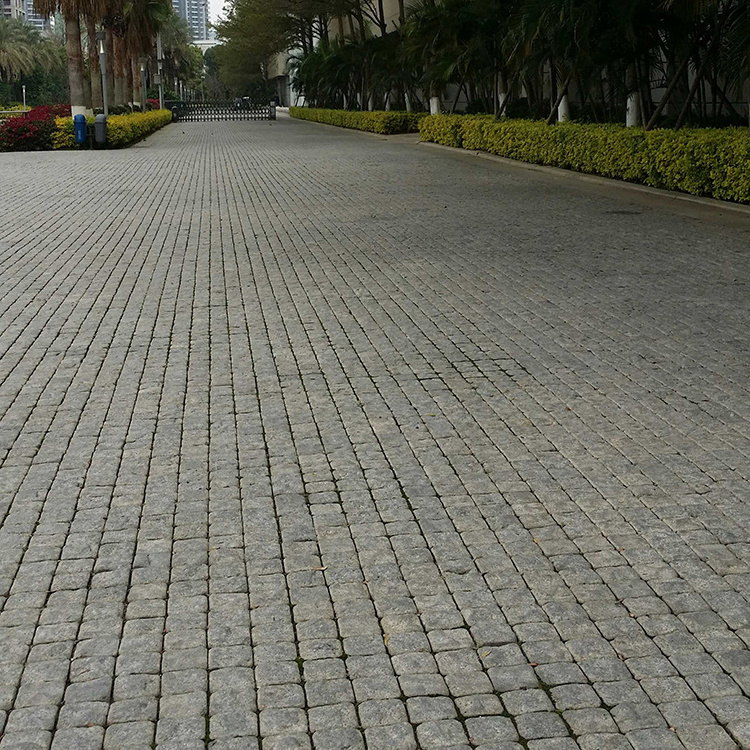 G623 Grey Granite Paving Stone Driveway Natural Cobblestone Paver Mats