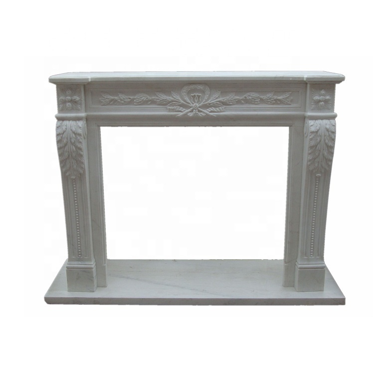 MFE028 Natural Marble Stone Cheap Indoor Gas Fireplace