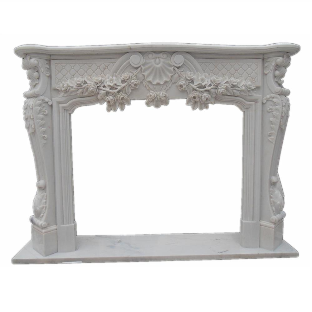 Fireplace Marble France Indoor MX004 White and Beige Standing Fireplace Other Fireplaces FIRST Stone Modern 3 Years