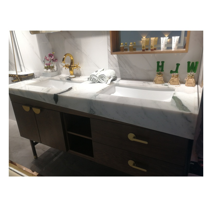 Customized Nice Quality Carrara White Marble Vanity Tops, Italy White Bianco Carrara Marble Price Bathroom Vanity