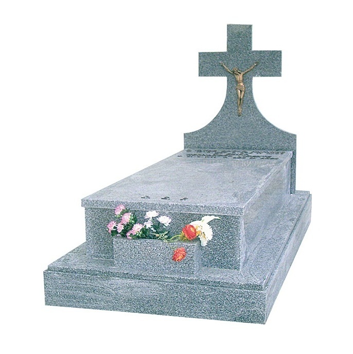 High Quality Black Granite Gravestone Poland Style Cross Granit Tombstone Monument For Graves