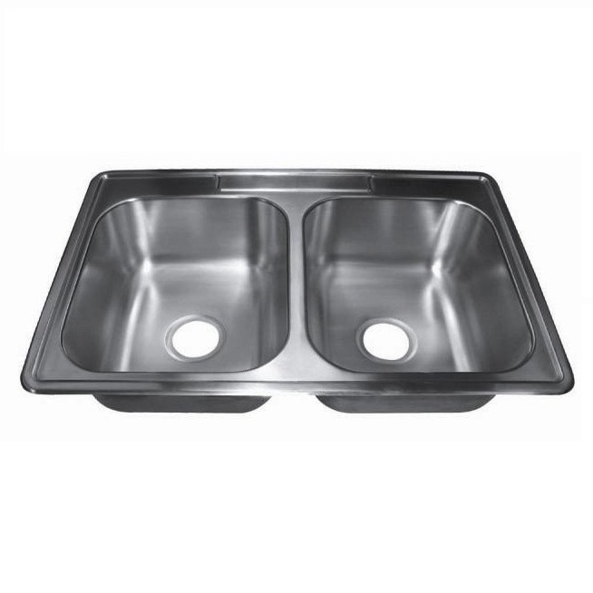 Cheap Wholesale Double Bowl Kitchen Sink 304 Stainless Steel