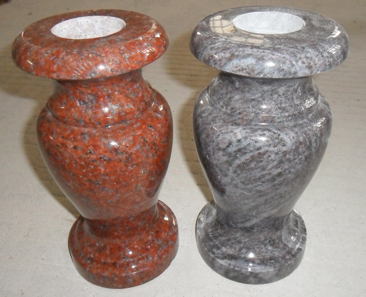 China Black Granite Cemetery Tombstones And Monuments Grave Memorial Vases In Marble For Graves