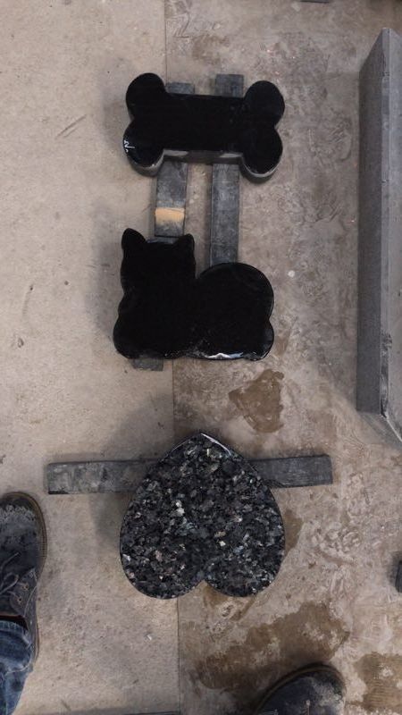 Wholesale Black Granite Pet Tombstone Monument For Cat