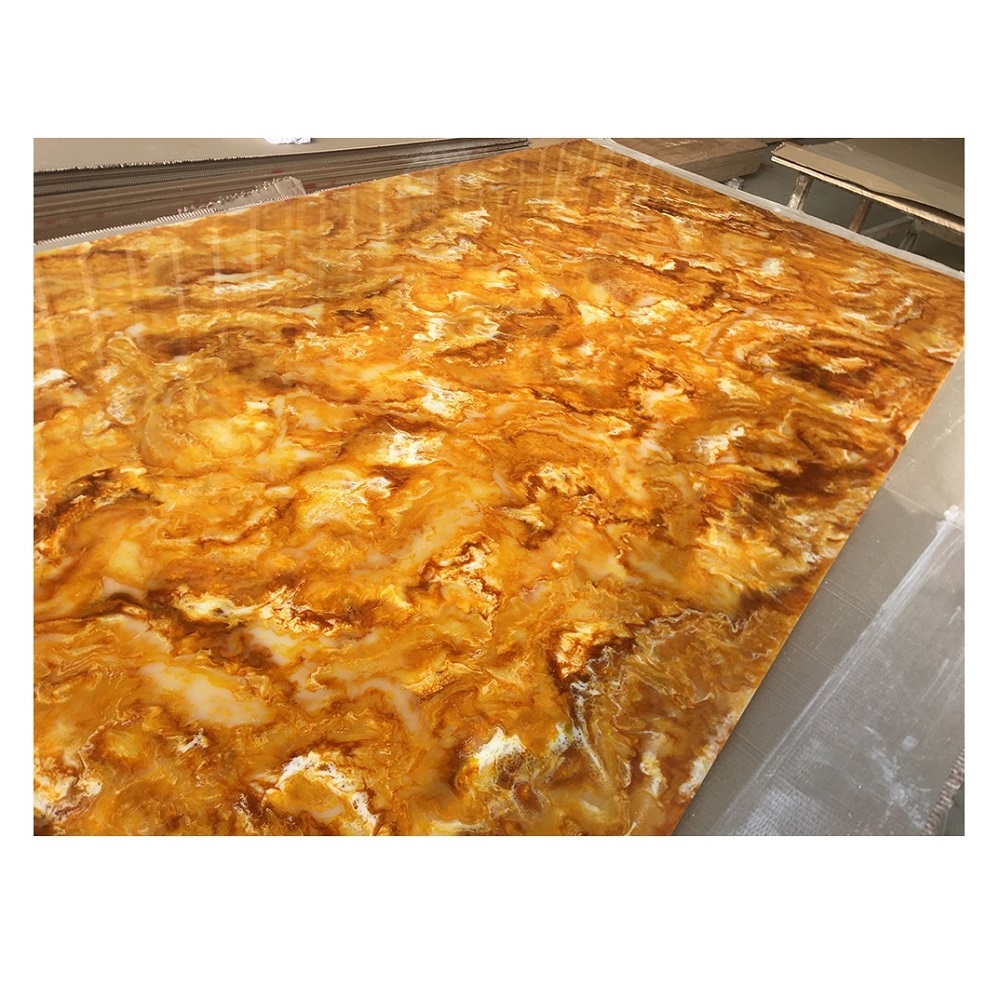 Wall Modern China Translucent Artificial Backlit Yellow Onyx Marble