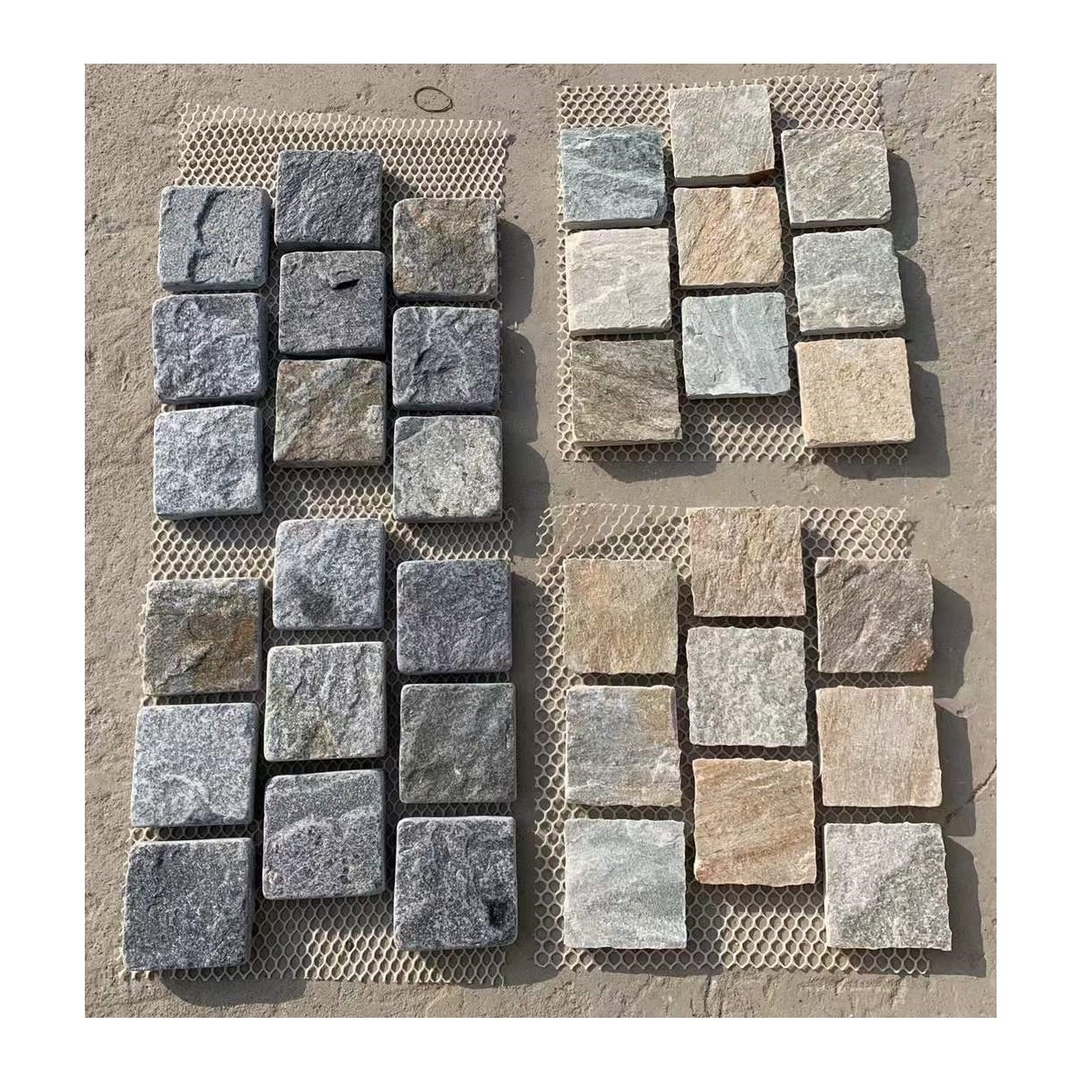 Flagstone Paver With Mesh Backing Cheap Natural Slate Quartzite Yard Paving Stone Tiles For Garden Decoration