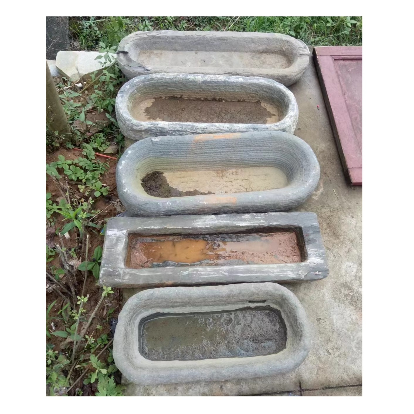 Outdoor Decoration Old Stone Antique Blue Limestone Troughs For Sale