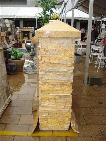 Garden Fence Slate Culture Stone Post Column Cement Culture Stone Pillar Square Column Column 3 FIRST Stone Outdoor Decoration