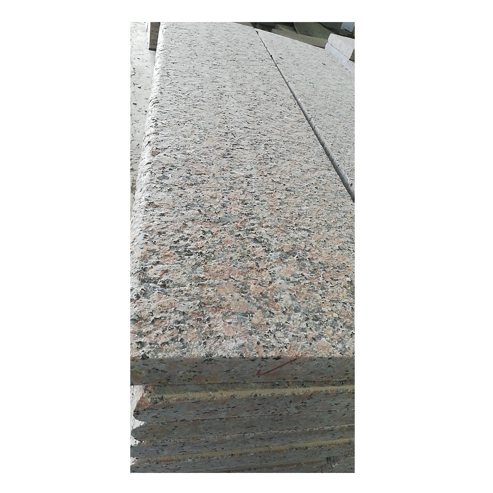 Maple Red Granite Stone Tiles Supplier Outdoor Non-slip Flamed Bullnose Stair Steps