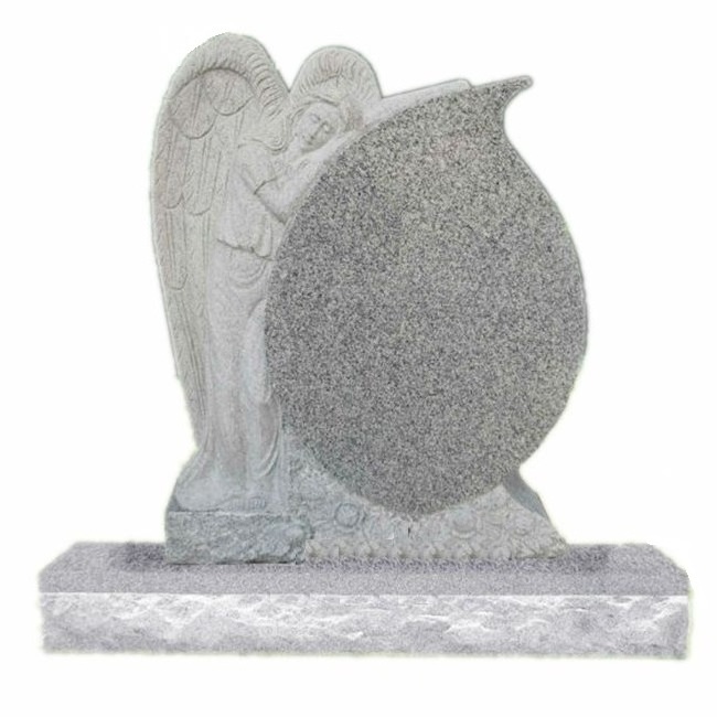 White Marble Grave Slab Unique Heart Shaped Headstone With Rose