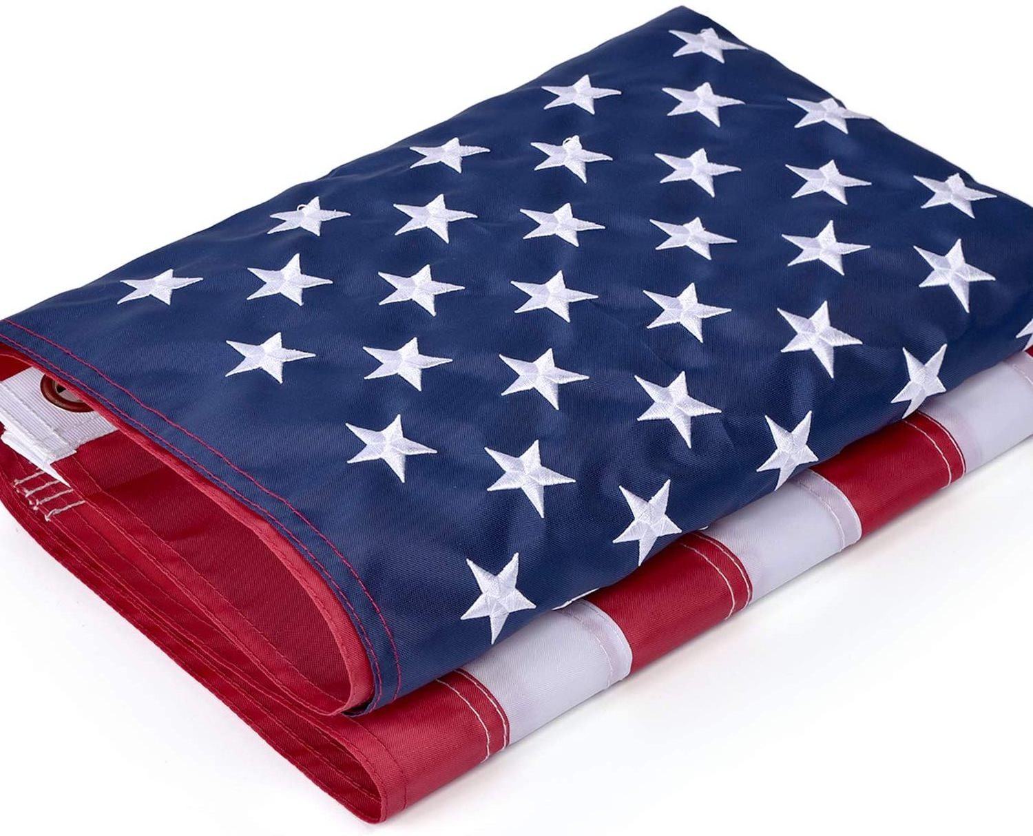 American Flag 3x5 FT Outdoor USA Heavy duty Nylon US Flags with Embroidered Stars Sewn Stripes and Brass Grommets