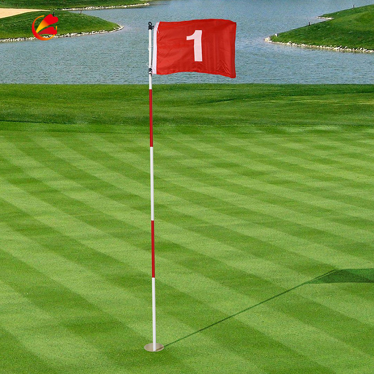 hot selling cheap vivid color 100% polyester custom mini golf hole flags